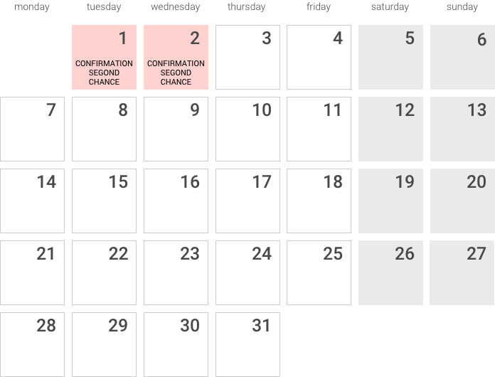 June calendar