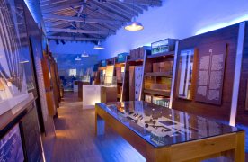 Interior de la sala d'exposicions del Museu de la Mar 