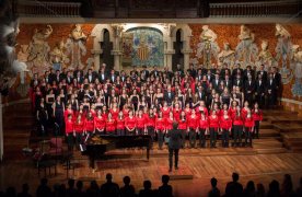 Cantaires a l'escenari del Palau de la Música