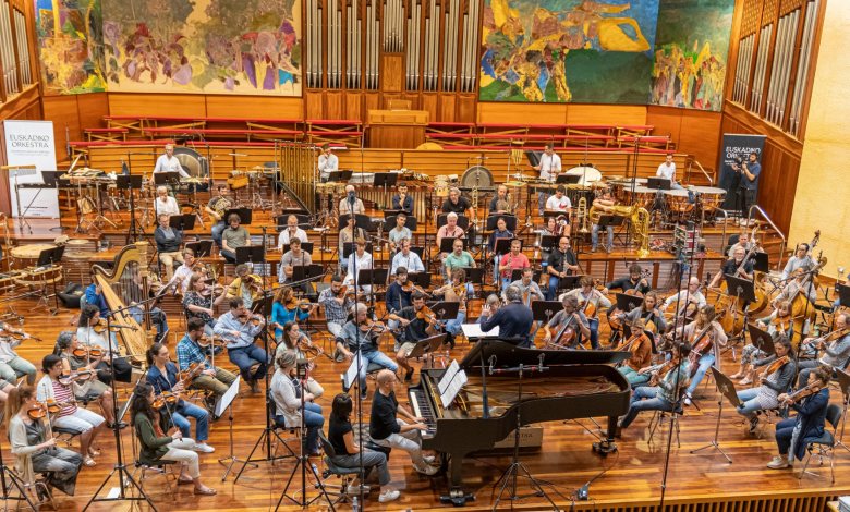 Foto de la Euskadiko Orkestra en un ensayo