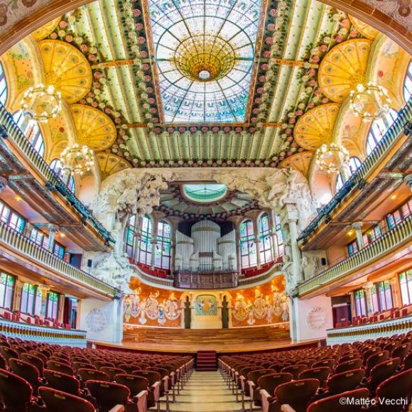 Vista de la sala modernista del Palau de la Música Catalana