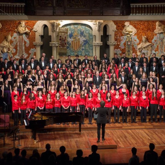 Cantaires a l'escenari del Palau de la Música