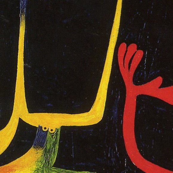 Fragment de l'obra de Joan Miró Home i dona davant un munt d'excrements 